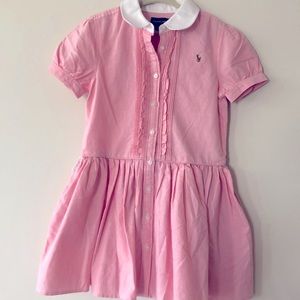 Ralph Lauren girls pink schoolgirl dress, sz 6